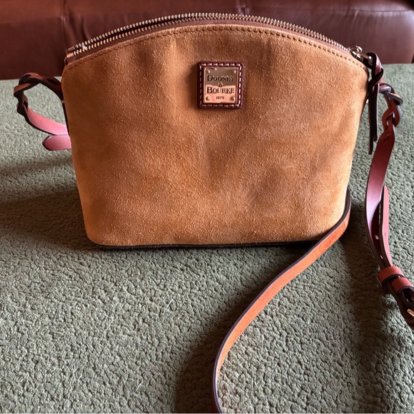 Dooney & Bourke Handbags - Dooney & Bourke Brown Suede Crossbody Bag